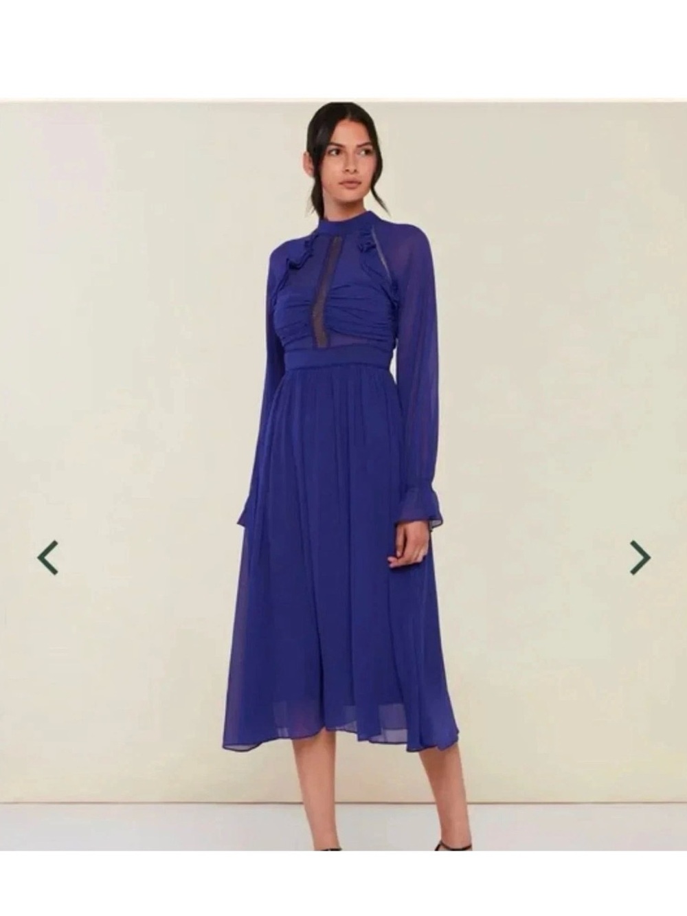 New Rachel Parcell Long Sleeve Midi Dress violet sz 6 RUNS SMALL